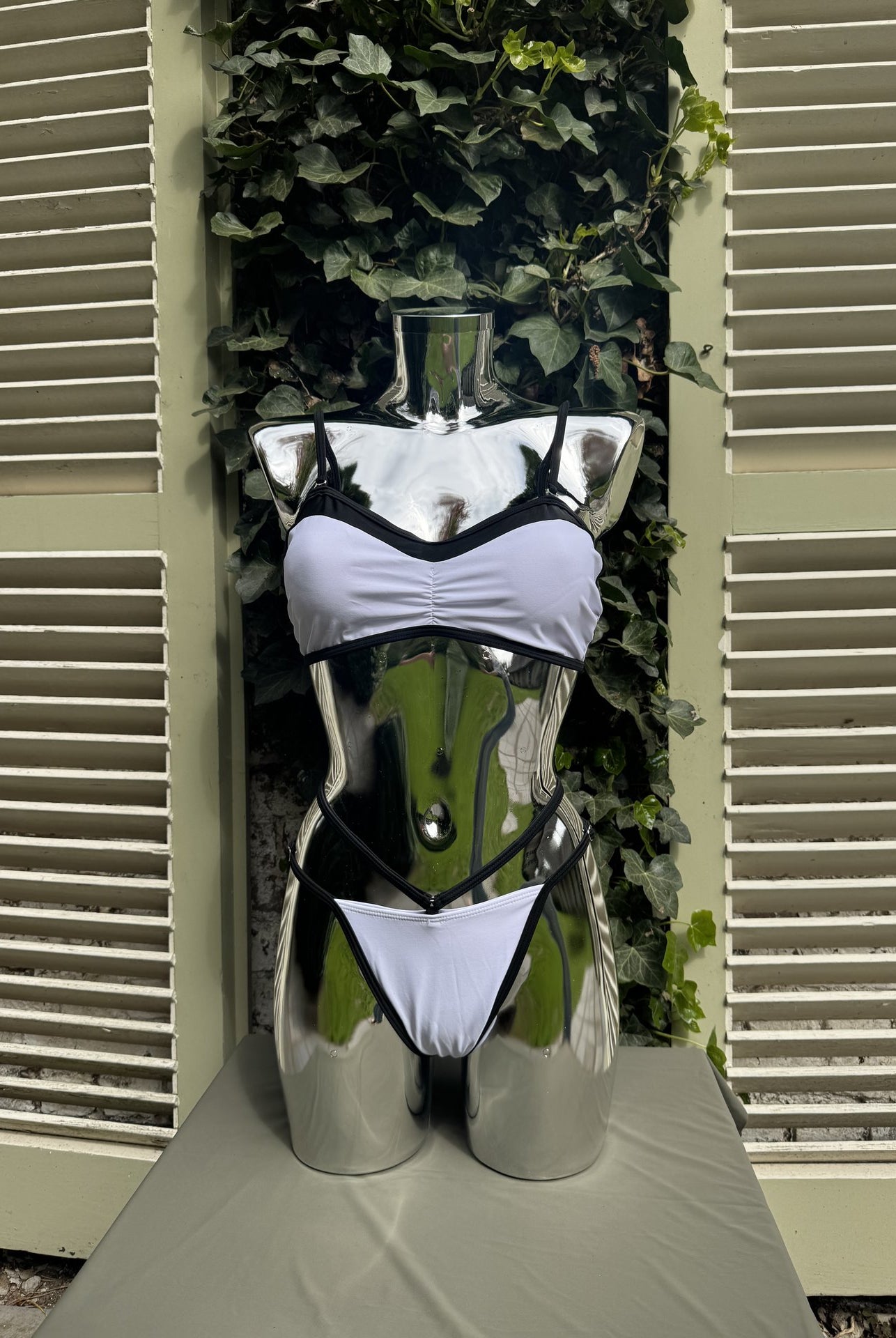 Strappy Bralette Set White