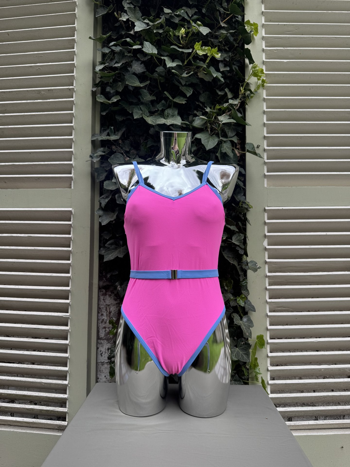 Belted Swimsuit Fuchsia